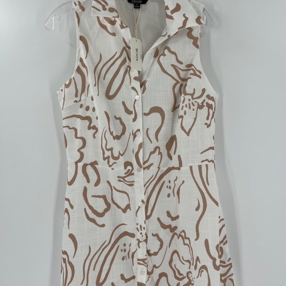 ADOR CURVE POCKET SLEEVELESS SHIRT MAXI DRESS DRESS WITH BELT - Picture 5 of 11